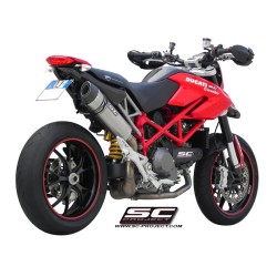 Exhaust Oval+SidePanels titanium Ducati Hypermotard 1100 (+EVO/SP)