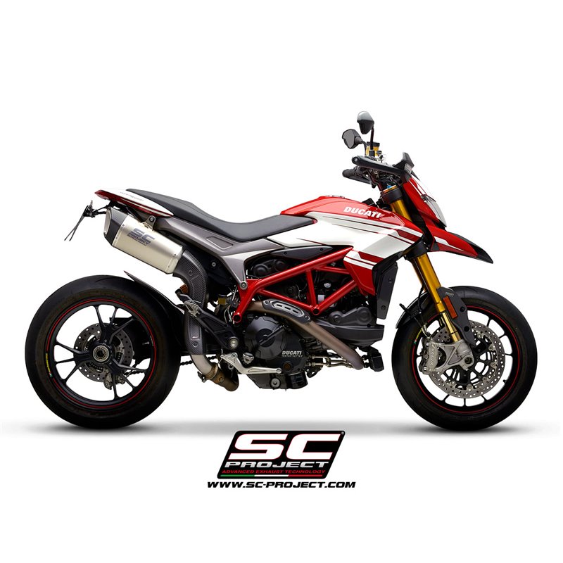 Uitlaat SC1-R (hoog) titanium Ducati Hypermotard 939 (+SP)