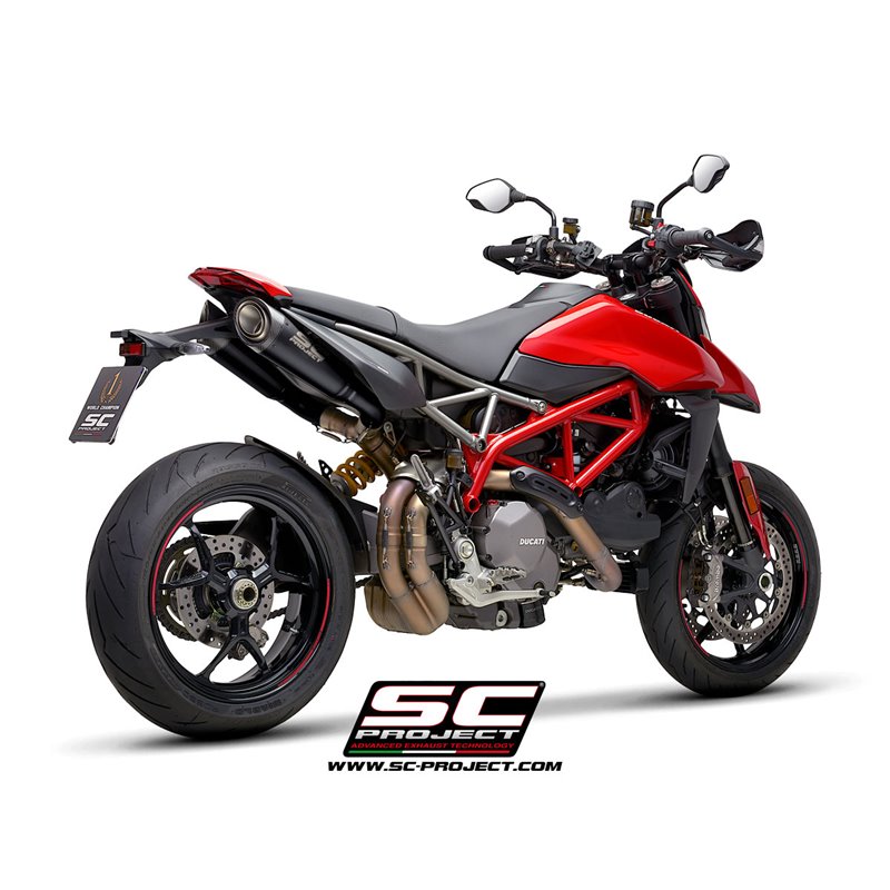 Uitlaten S1 matzwart Ducati Hypermotard 950