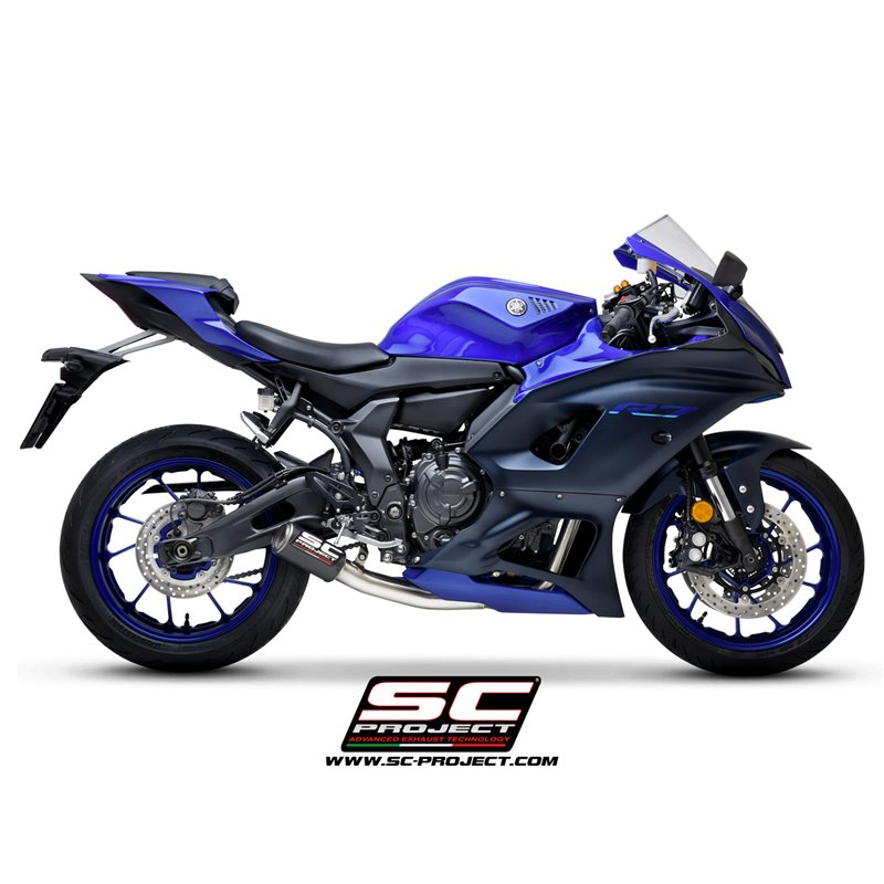 Full System 2-1 CR-T RVS/carbon Yamaha YZF-R7