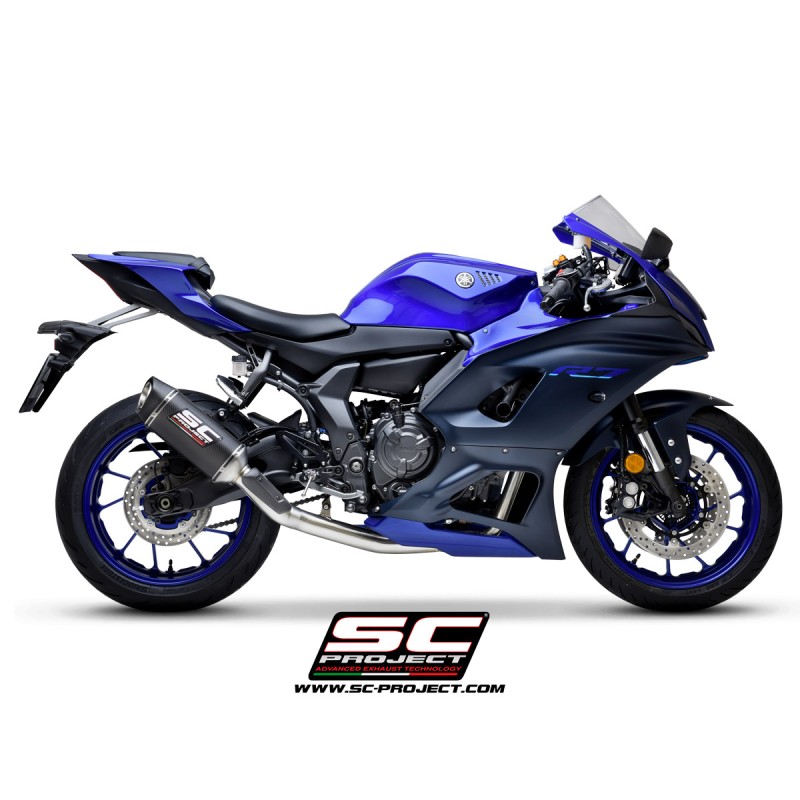 Uitlaatsysteem 2-1 SC1-S RVS/carbon Yamaha YZF-R7