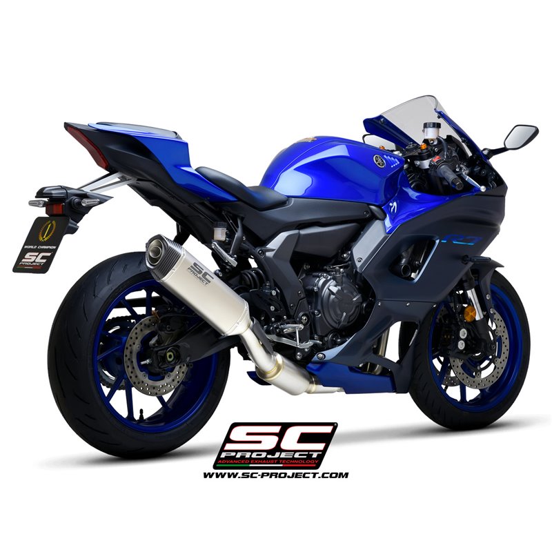 Uitlaatsysteem 2-1 SC1-S RVS/titanium Yamaha YZF-R7