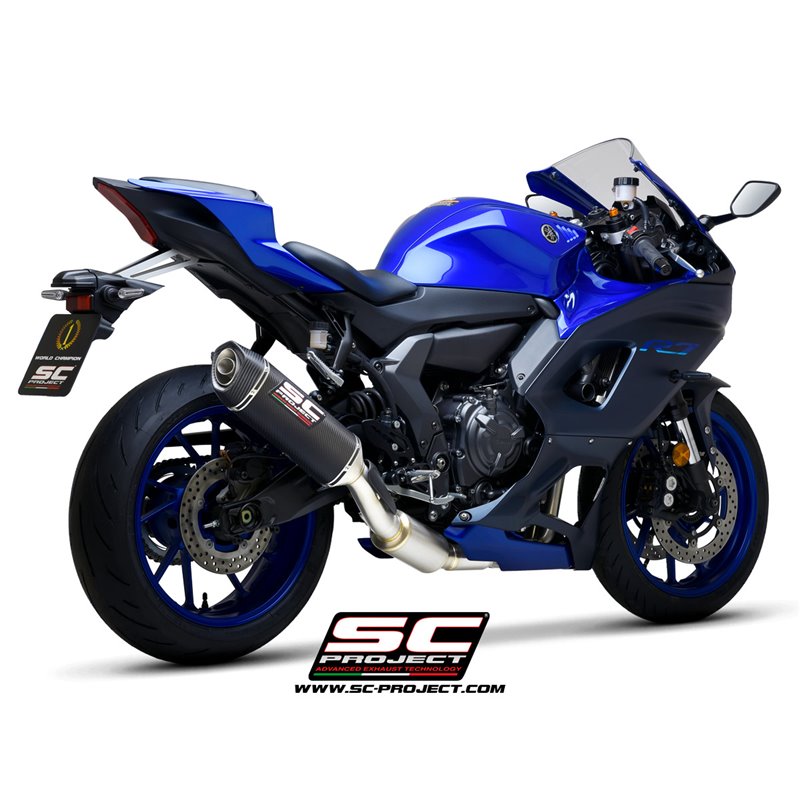 Uitlaatsysteem 2-1 SC1-S RVS/carbon Yamaha YZF-R7