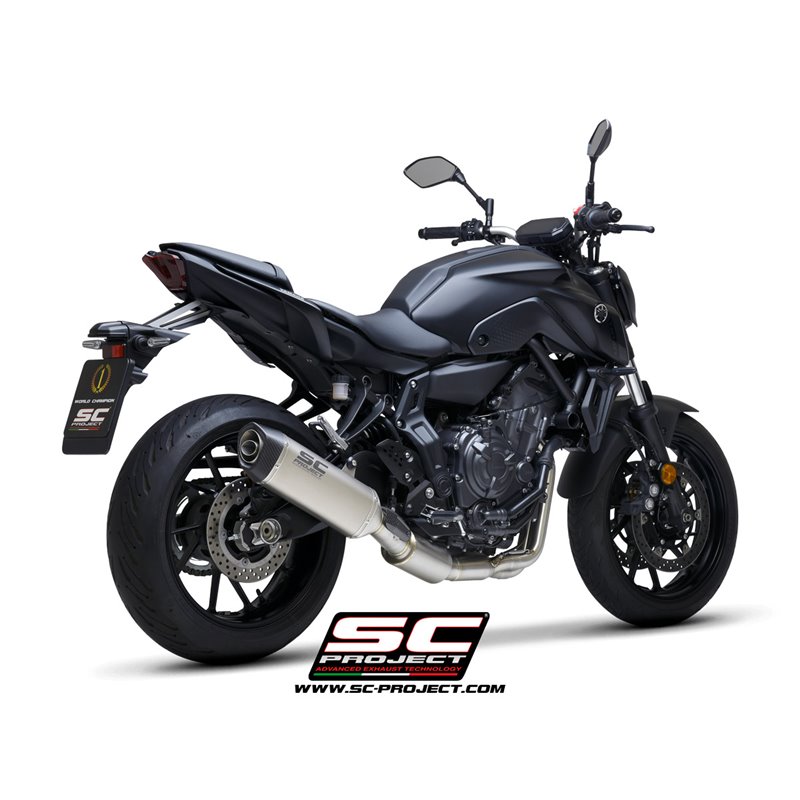 Full System 2-1 SC1-S RVS/titanium Yamaha MT-07/Tracer