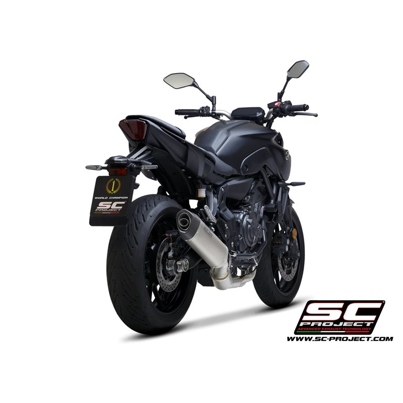 Uitlaatsysteem 2-1 SC1-S RVS/titanium Yamaha MT-07/Tracer