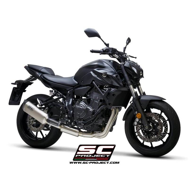 Uitlaatsysteem 2-1 SC1-S RVS/titanium Yamaha MT-07/Tracer