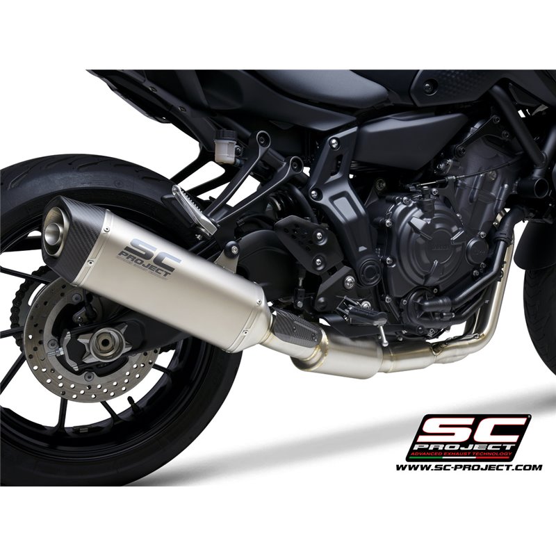 Uitlaatsysteem 2-1 SC1-S RVS/titanium Yamaha MT-07/Tracer