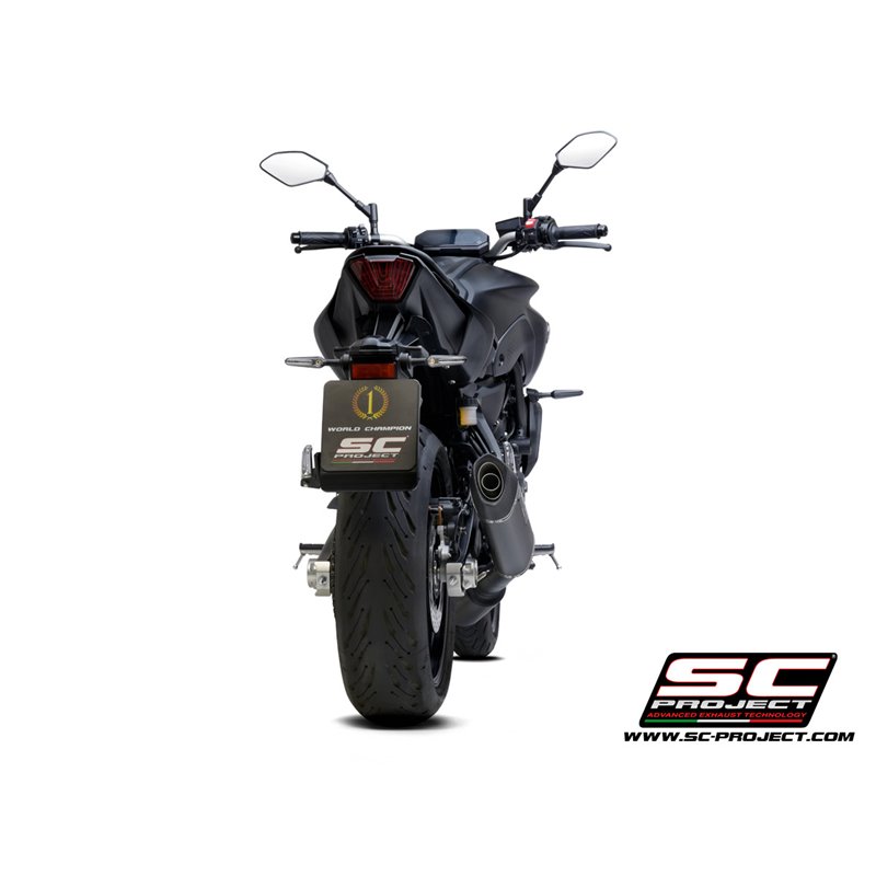 Uitlaatsysteem 2-1 SC1-S matzwart/carbon Yamaha MT-07/Tracer