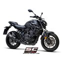 Uitlaatsysteem 2-1 SC1-S matzwart/carbon Yamaha MT-07/Tracer