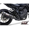 Uitlaatsysteem 2-1 SC1-S matzwart/carbon Yamaha MT-07/Tracer