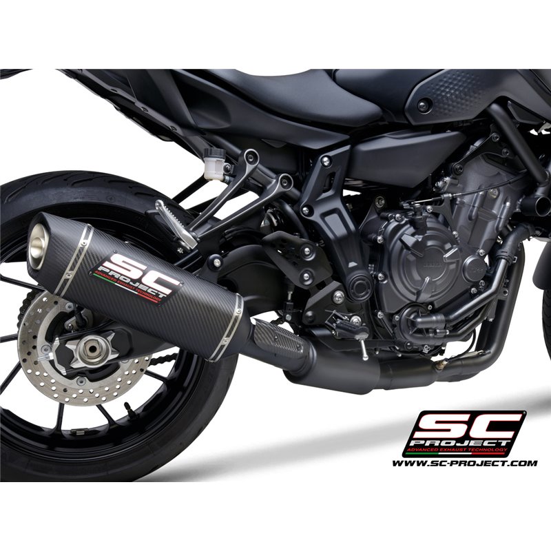 Full System 2-1 SC1-S matt black/carbon Yamaha MT-07/Tracer