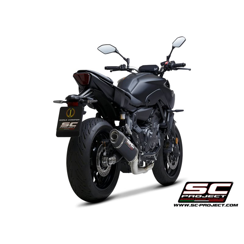 Uitlaatsysteem 2-1 SC1-S RVS/carbon Yamaha MT-07/Tracer