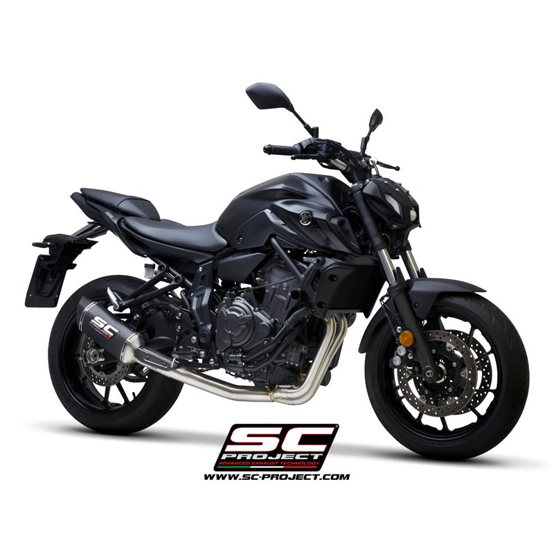 Uitlaatsysteem 2-1 SC1-S RVS/carbon Yamaha MT-07/Tracer