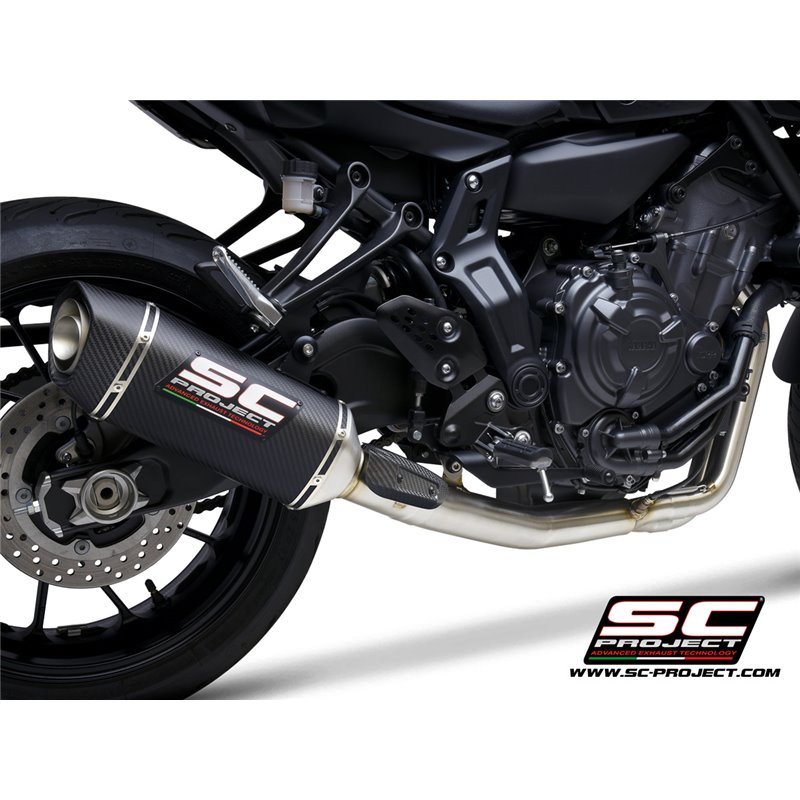 Uitlaatsysteem 2-1 SC1-S RVS/carbon Yamaha MT-07/Tracer