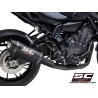 Uitlaatsysteem 2-1 SC1-S matzwart/carbon Yamaha MT-07/Tracer