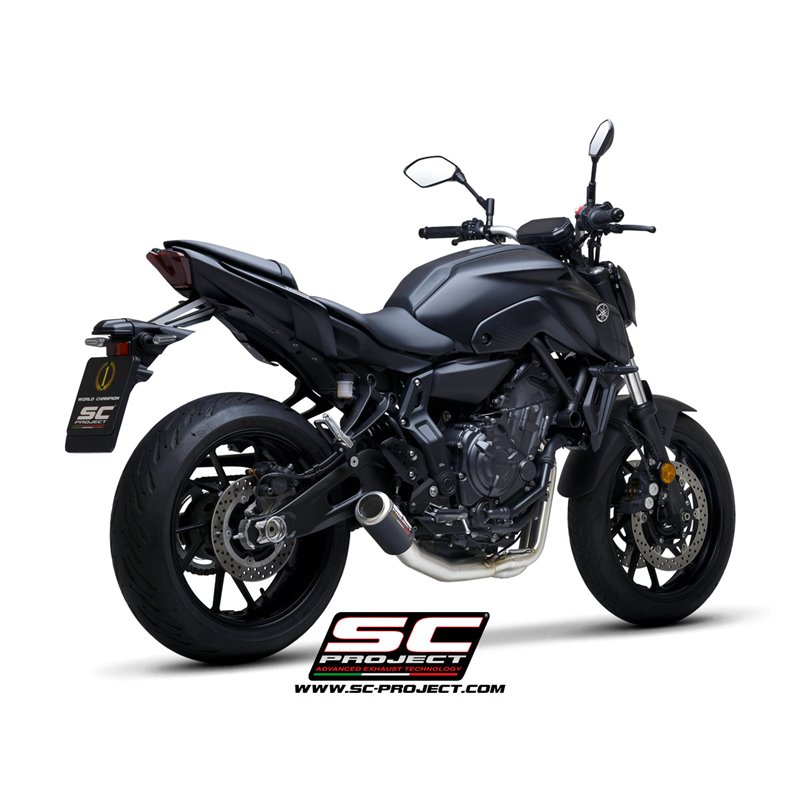 Full System 2-1 CR-T RVS/carbon Yamaha MT-07/Tracer