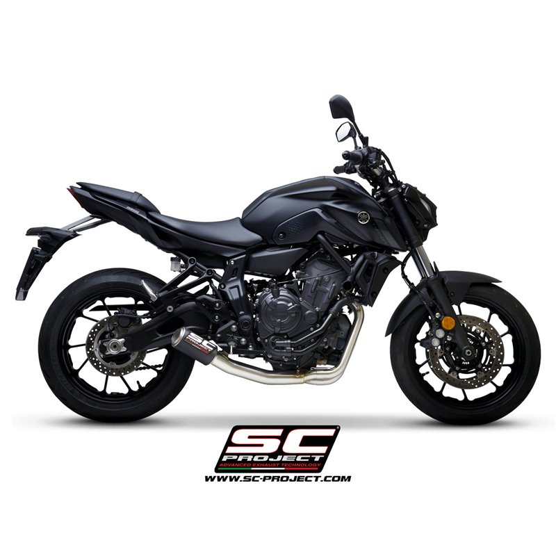 Full System 2-1 CR-T RVS/carbon Yamaha MT-07/Tracer