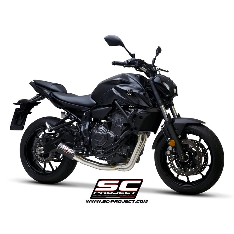 Full System 2-1 CR-T RVS/carbon Yamaha MT-07/Tracer