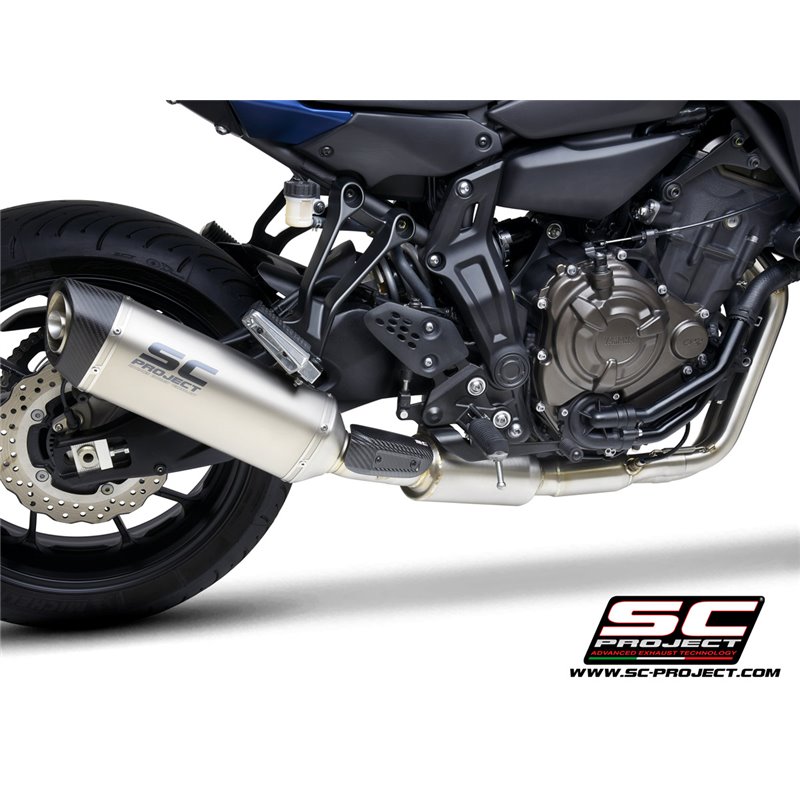 Uitlaatsysteem 2-1 SC1-S RVS/titanium Yamaha MT-07/Tracer