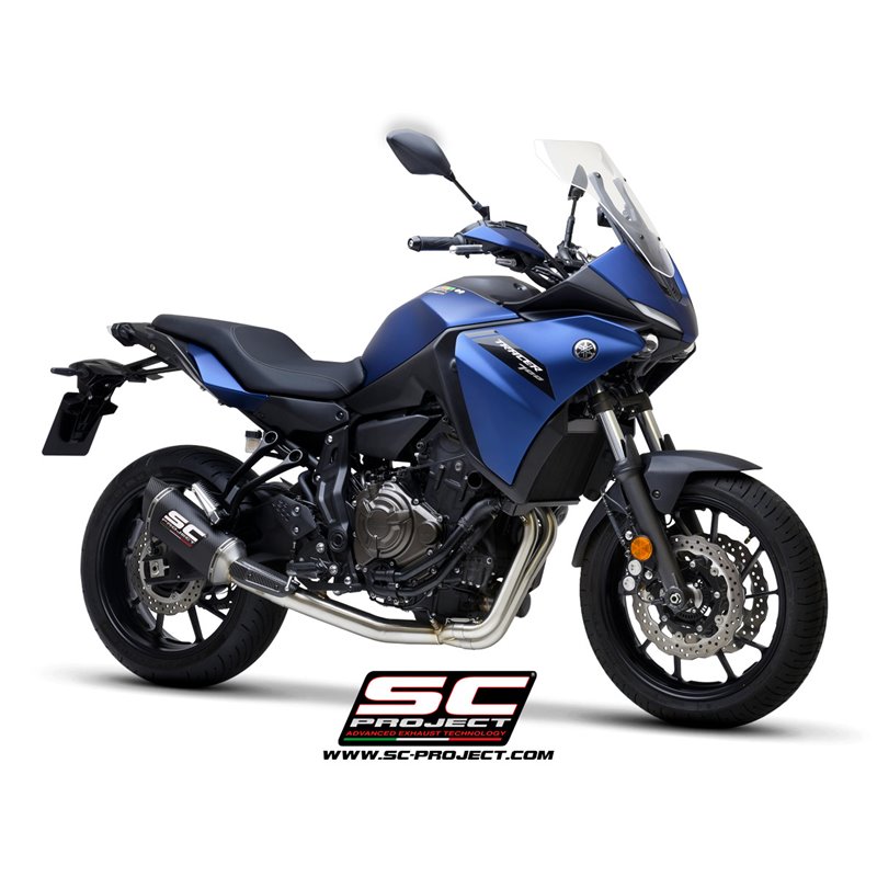 Uitlaatsysteem 2-1 SC1-S RVS/carbon Yamaha MT-07/Tracer