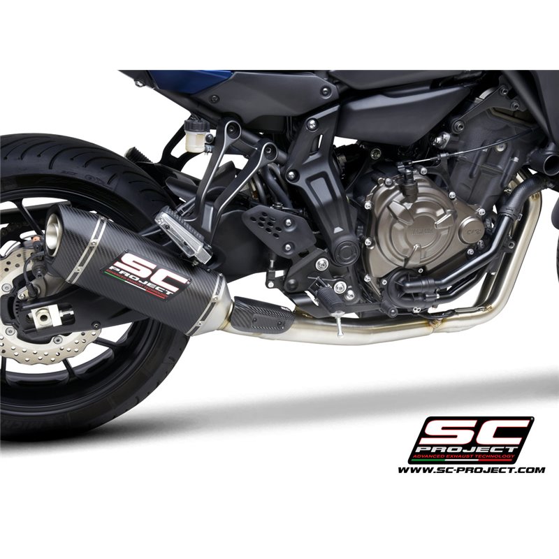 Uitlaatsysteem 2-1 SC1-S RVS/carbon Yamaha MT-07/Tracer