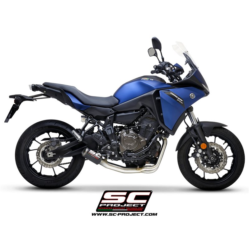 Full System 2-1 CR-T RVS/carbon Yamaha MT-07/Tracer