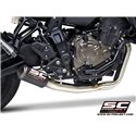 Full System 2-1 CR-T RVS/carbon Yamaha MT-07/Tracer