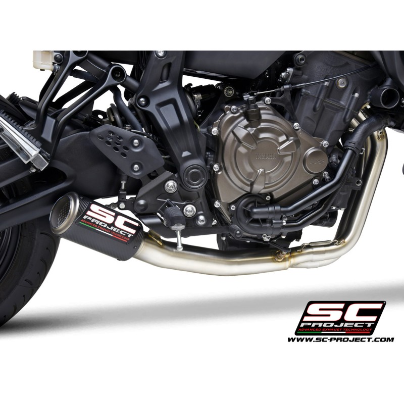 Uitlaatsysteem 2-1 CR-T RVS/carbon Yamaha MT-07/Tracer