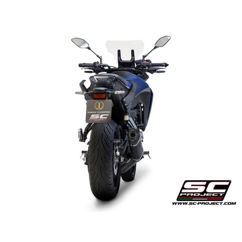 Uitlaatsysteem 2-1 SC1-S matzwart/carbon Yamaha MT-07/Tracer