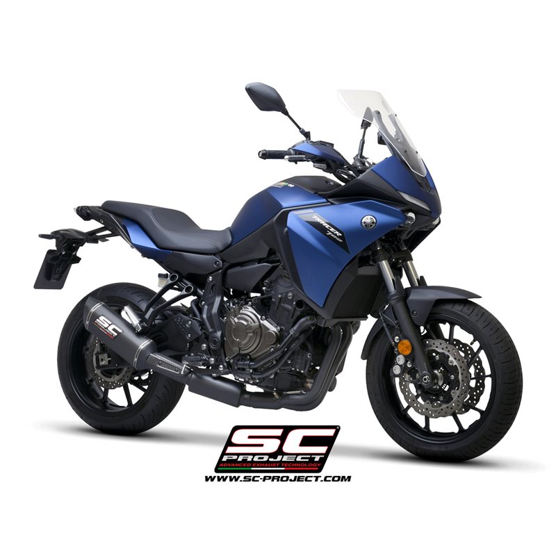 Uitlaatsysteem 2-1 SC1-S matzwart/carbon Yamaha MT-07/Tracer