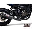 Uitlaatsysteem 2-1 SC1-S matzwart/carbon Yamaha MT-07/Tracer