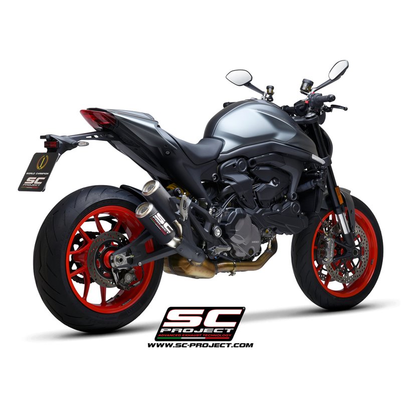 Uitlaat CR-T (double) carbon Ducati Monster 937 