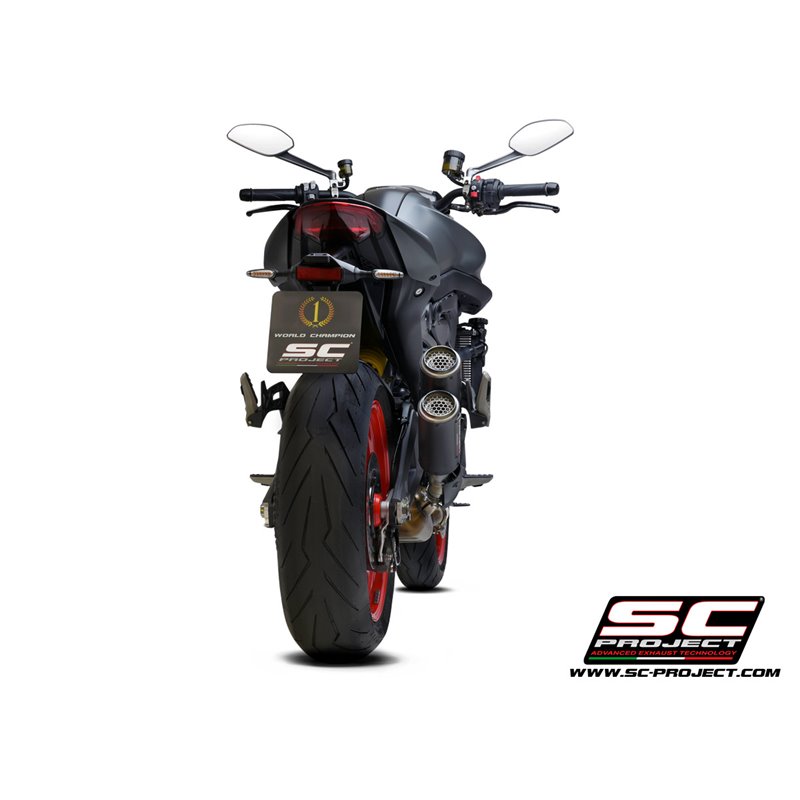 Uitlaat CR-T (double) carbon Ducati Monster 937 