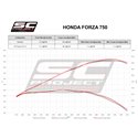 Uitlaat SC1-S carbon Honda 750 Forza