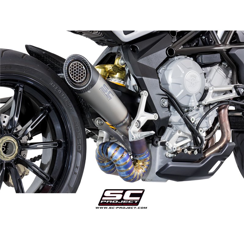 Uitlaat S1 titanium MV Agusta Brutale 675/800