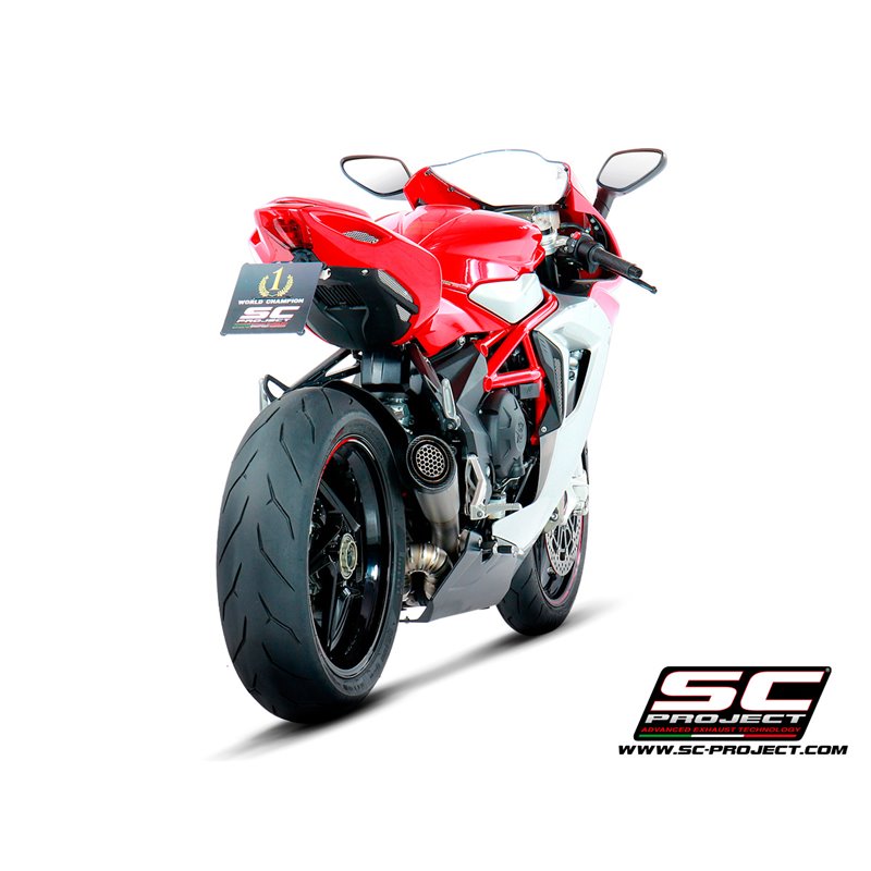 Uitlaat S1 titanium MV Agusta F3/Brutale 675/800