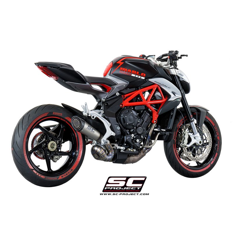 Uitlaat S1 titanium MV Agusta F3/Brutale 675/800