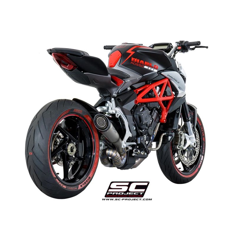 Uitlaat S1 titanium MV Agusta F3/Brutale 675/800