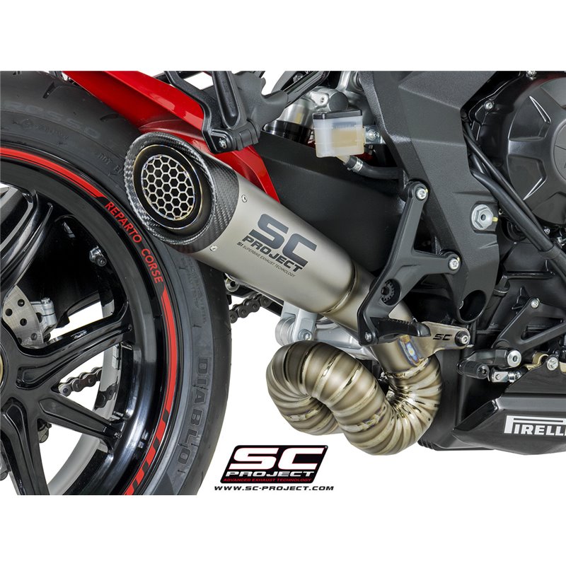 Uitlaat S1 titanium MV Agusta F3/Brutale 675/800