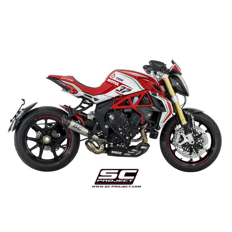 Uitlaat S1 titanium MV Agusta F3/Brutale 675/800