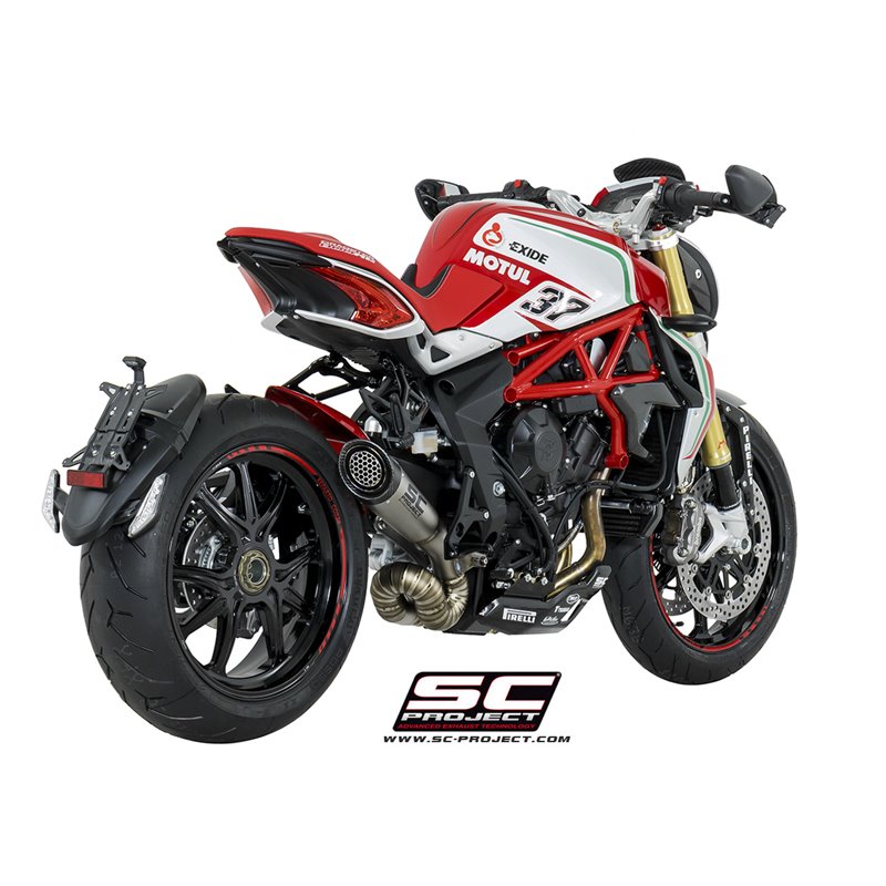 Uitlaat S1 titanium MV Agusta F3/Brutale 675/800