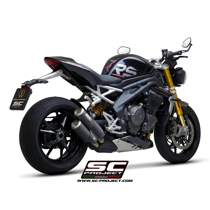 Uitlaat Twin CR-T carbon Triumph Speed Triple 1200RS (+RR)