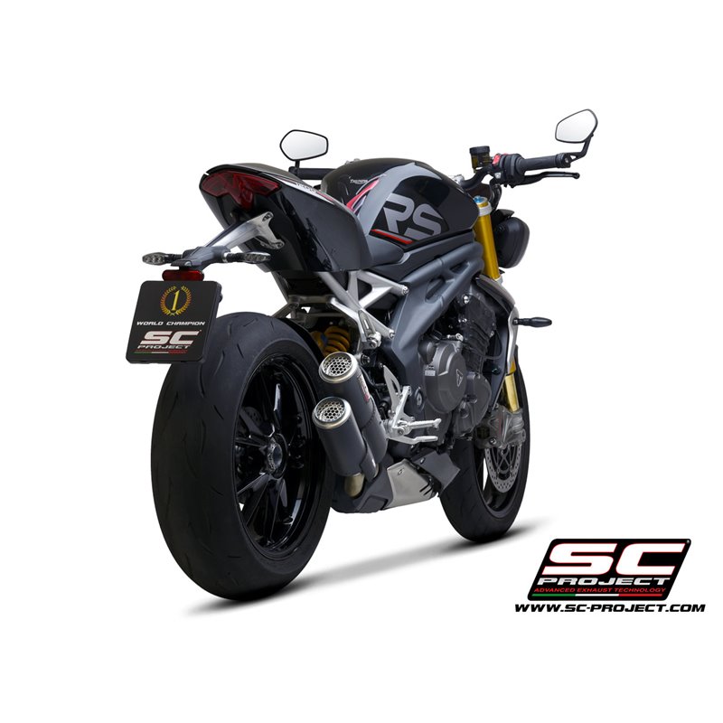 Uitlaat Twin CR-T titanium Triumph Speed Triple 1200RS (+RR)