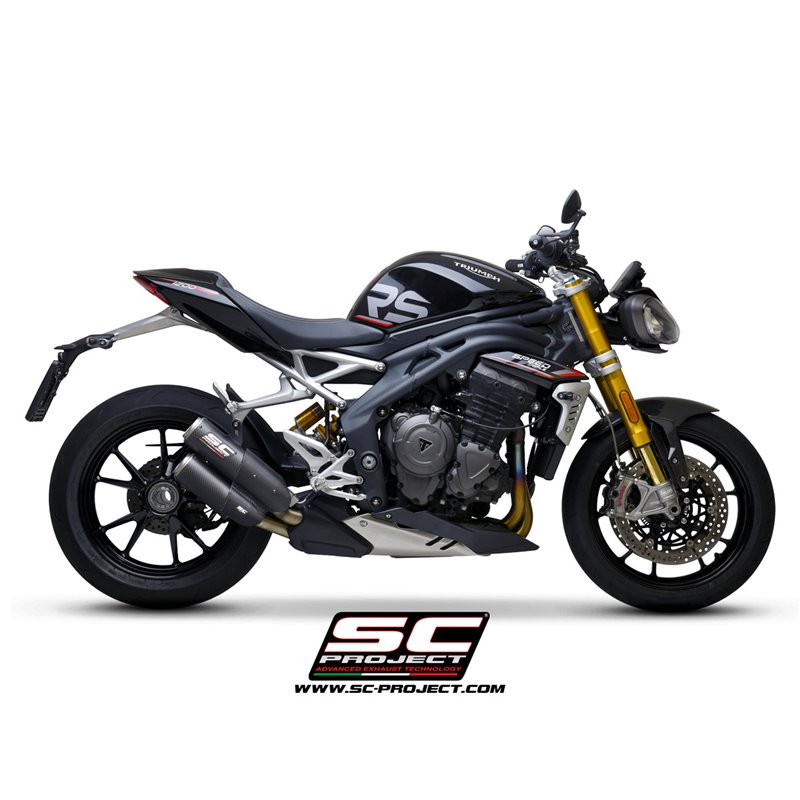 Uitlaat Twin CR-T titanium Triumph Speed Triple 1200RS (+RR)