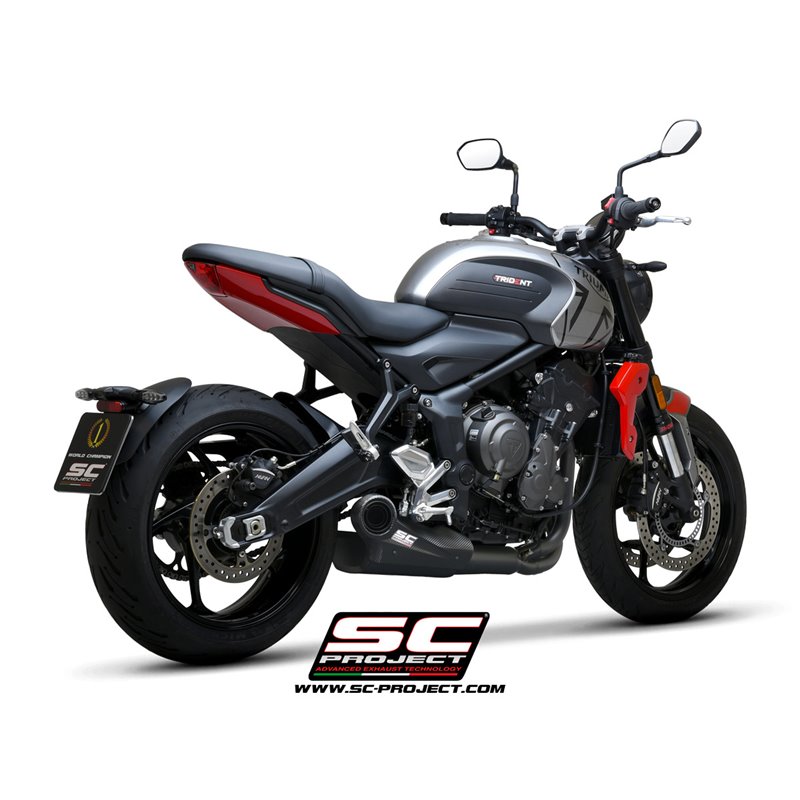 Full System 3-1 STR-1 matt black Triumph Trident 660