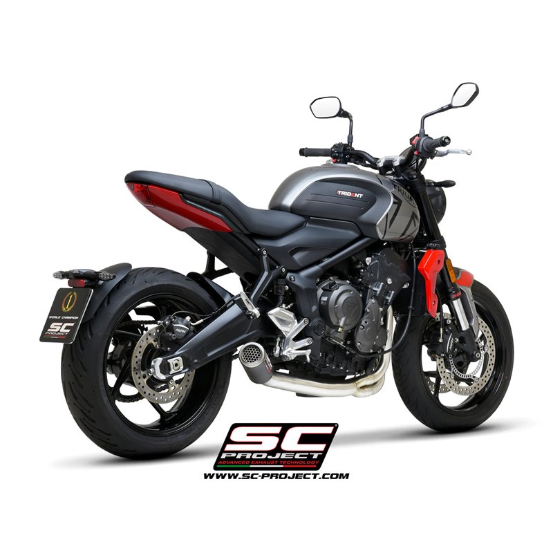 Uitlaatsysteem 3-1 CR-T RVS/carbon Triumph Trident 660