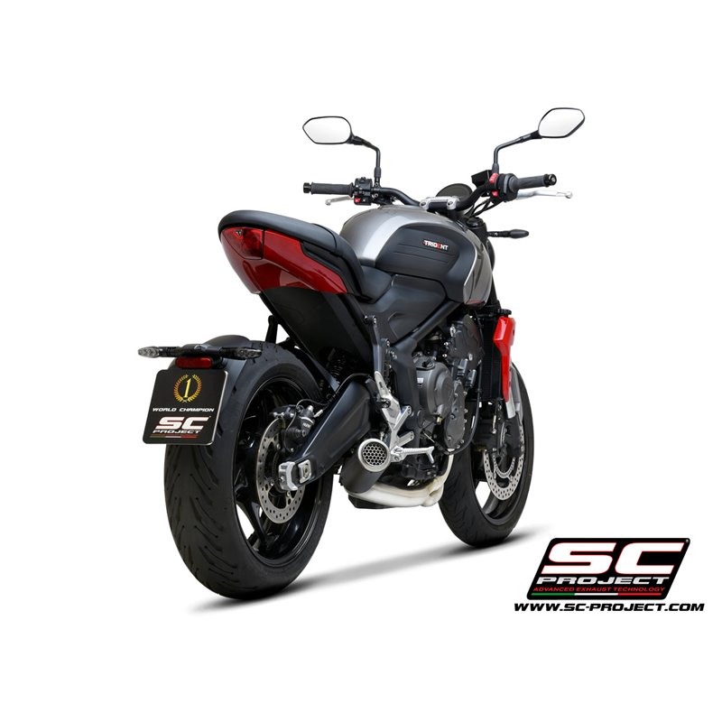 Uitlaatsysteem 3-1 CR-T RVS/carbon Triumph Trident 660