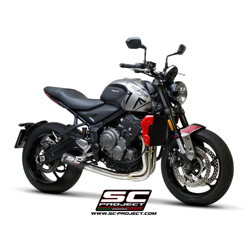 Uitlaatsysteem 3-1 CR-T RVS/carbon Triumph Trident 660