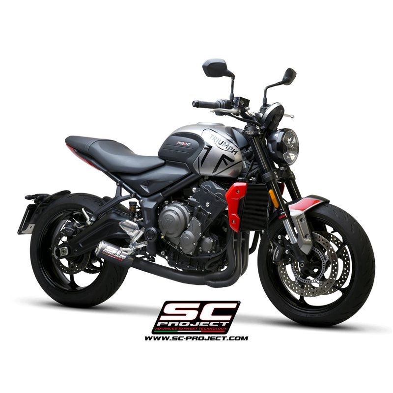 Full System 3-1 CR-T matt black/carbon Triumph Trident 660