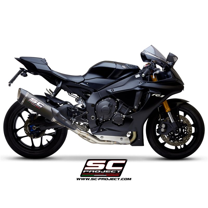 Uitlaat SC1-R titanium 350mm (decat) Yamaha YZF-R1 (+R1M)